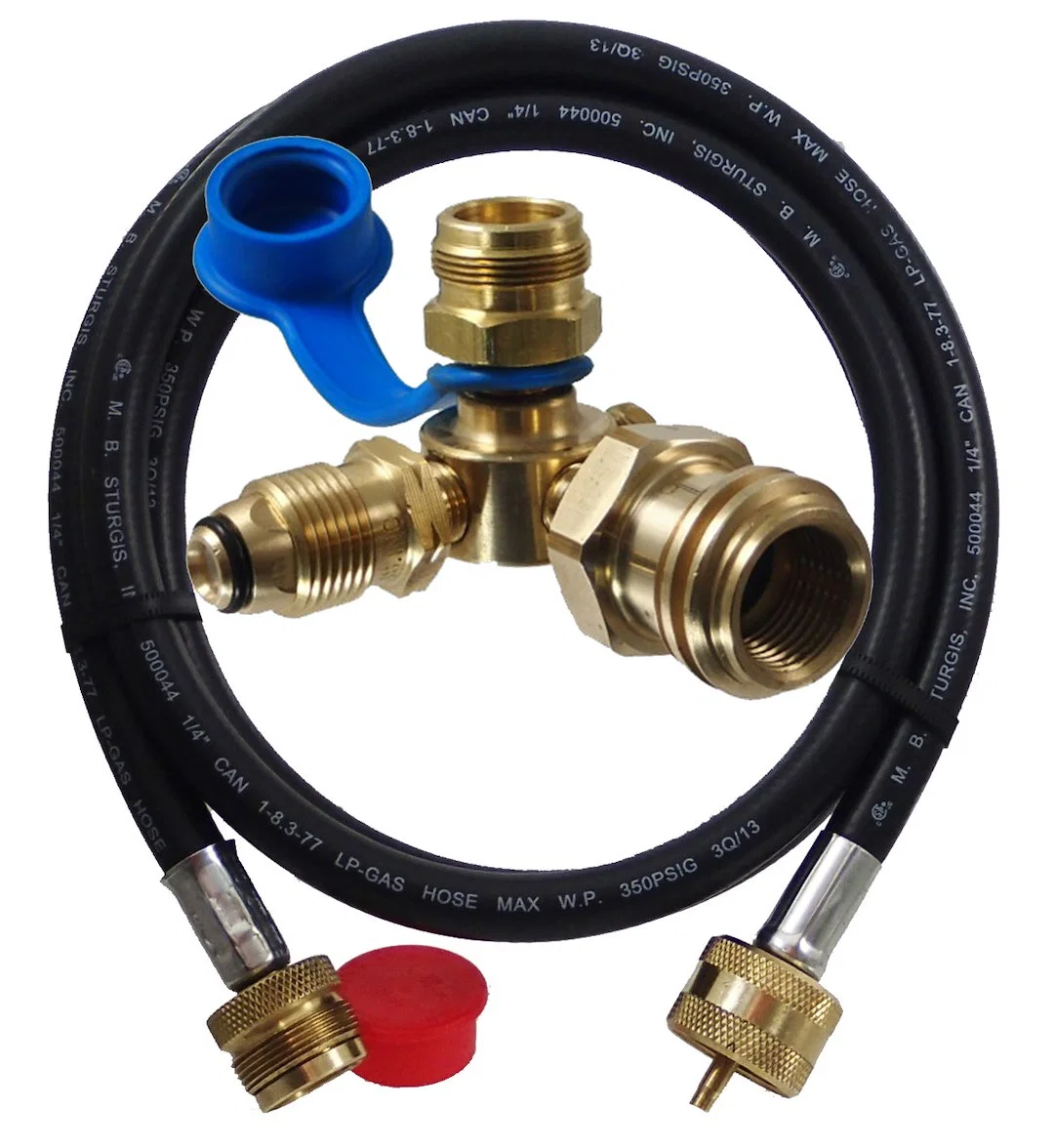 103607PKG – MB STURGIS Propane Adapter Fitting, Tank Connector Type 1 X #600 Propane Adapter X Combination Female POL...